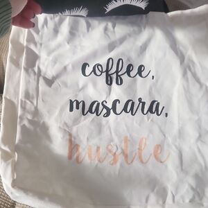 White Tote Bag with Motivational Print